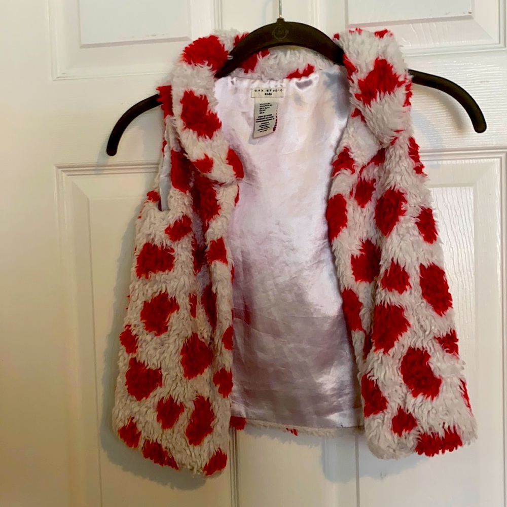 Vintage Kids Fluffy Heart Vest